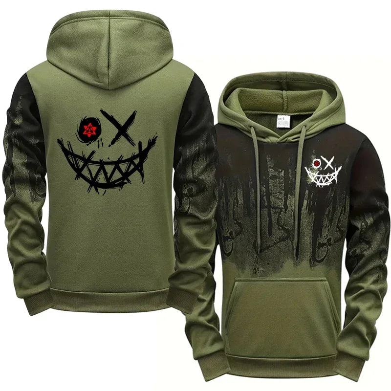 Men Single Piece Sweatshirts Sweatpants Versatile Men's Tracksuit Casual Comfort Fashion Daily Sports Simple Splashed Ink Hoodie.