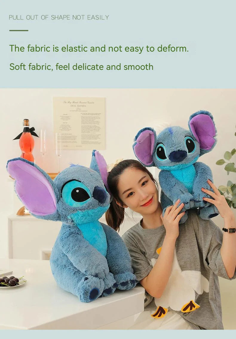 Disney Stitch Angel Stuffed Plush Toy Kawaii Lilo & Stitch Cartoon Plush Doll Stress Relief Pillow Comforting Toy for kids Gifts.