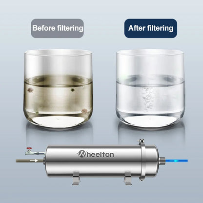 Wheelton PVDF UF 3500L/H Water Purifier Whole House Ultrafiltration Filter 0.01um Filtration SUS304 Drinkable Water.