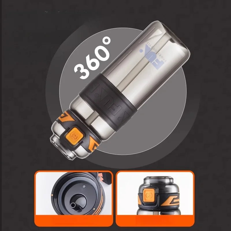 Portable Sports Water Cup For Men Tritan Material One Key Open Cover Fitness Cups High Temperature Seal Leakproof Kettle.