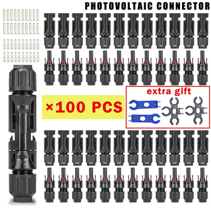 400/200/100/40/20/10 Pcs Photovoltaic Solar Connector 1000V30A Wholesale Panel Connectors Kit for PV/MC Cable 2.5/4/6mm².