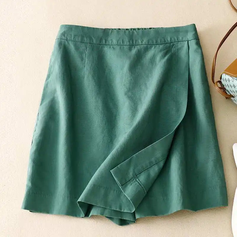 ZANZEA Women Summer Sports Shorts Korean Fashion Culottes 2025 Solid Casual Culotte Pant Elastic High Waist Shorts Streetwear.