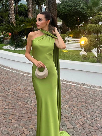 Elegante Feste Band Frauen Halfter Kleid Off Schulter Ärmellose Backless Dünne Weibliche Maxi Kleider 2025, Sommer Neue Chic Dame Robe
