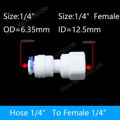 Fit for 1/4" 3/8" OD Tube Straight  Equal Reducer Connector Fitting Aquarium Reverse Osmosis RO Water Dispenser