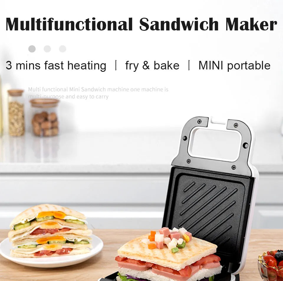 Sandwich machine breakfast machine household light food machine frying machine multi-function heating toast pressure toaster.