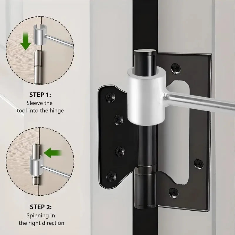 Doppelseitiges Scharnier-Einstellwerkzeug Reparaturschlüssel für Türen Schränke Möbel Haushalt mit Rundbolzen langlebige praktische Handwerkzeuge ideal für Zuhause Werkstatt zeitsparend multifunktional und robust