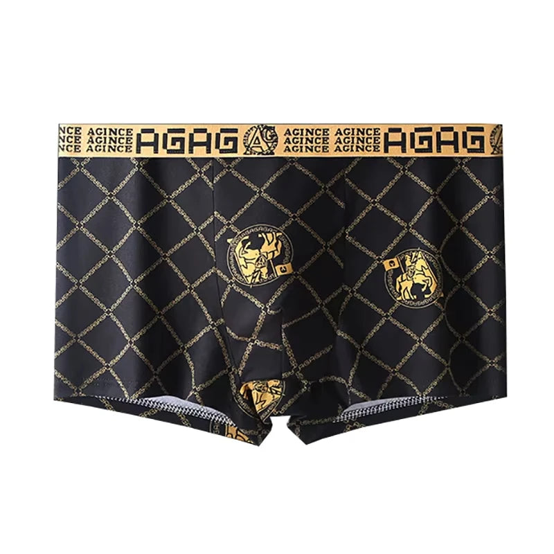 4 teile/satz männer Unterwäsche Sexy Boxer Antibakterielle Atmungsaktive Soft Print Männer Boxer Shorts Mode Jungen Dünne Flache Ecke Höschen