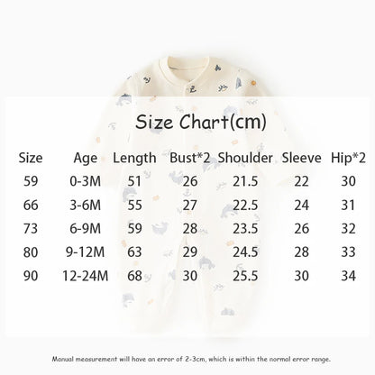 0-2Y Reine Baumwolle Langarm Neugeborenen Baby Strampler Haut-freundliche Einteilige Windel Overall Unterwäsche Infant Cartoon Homewear