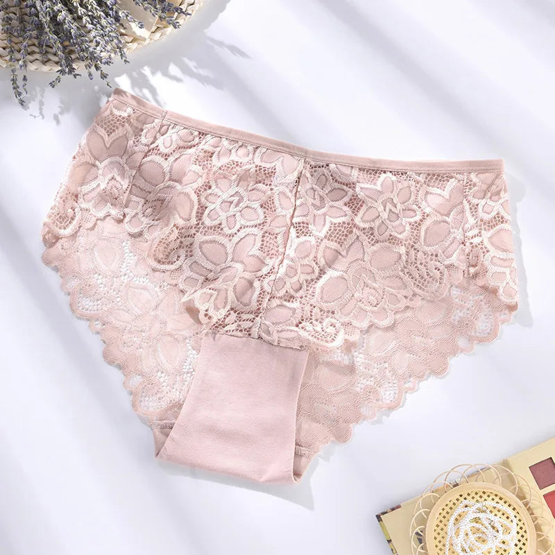 1XL-4XL Plus Size Women Briefs Panties High Waist Sexy Lingerie Hollow Out Underpanties Comfortable Underwear 80-140kg