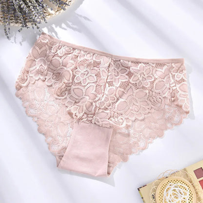 1XL-4XL Plus Size Women Briefs Panties High Waist Sexy Lingerie Hollow Out Underpanties Comfortable Underwear 80-140kg