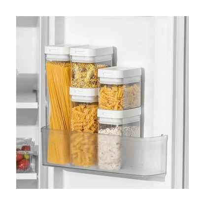 Kitchen Plastic Container Organizer Moisture-Proof Sealed Tank Square Transparent Grain Storage Jar Dried Fruit Snack Box Cans.