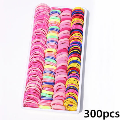 1Pack Girls Colorful Hair Bands Set Nylon Elastic Rubber Band Children Ponytail Holder Scrunchies Kids Hair Accessories.