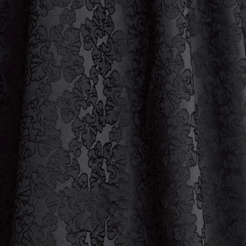 AMII 2025 Arrival Autumn Black A-line Women Skirt  Luxury Style Simple Elegant Elastic Waistband Offcial Lady Blouse 12523037.