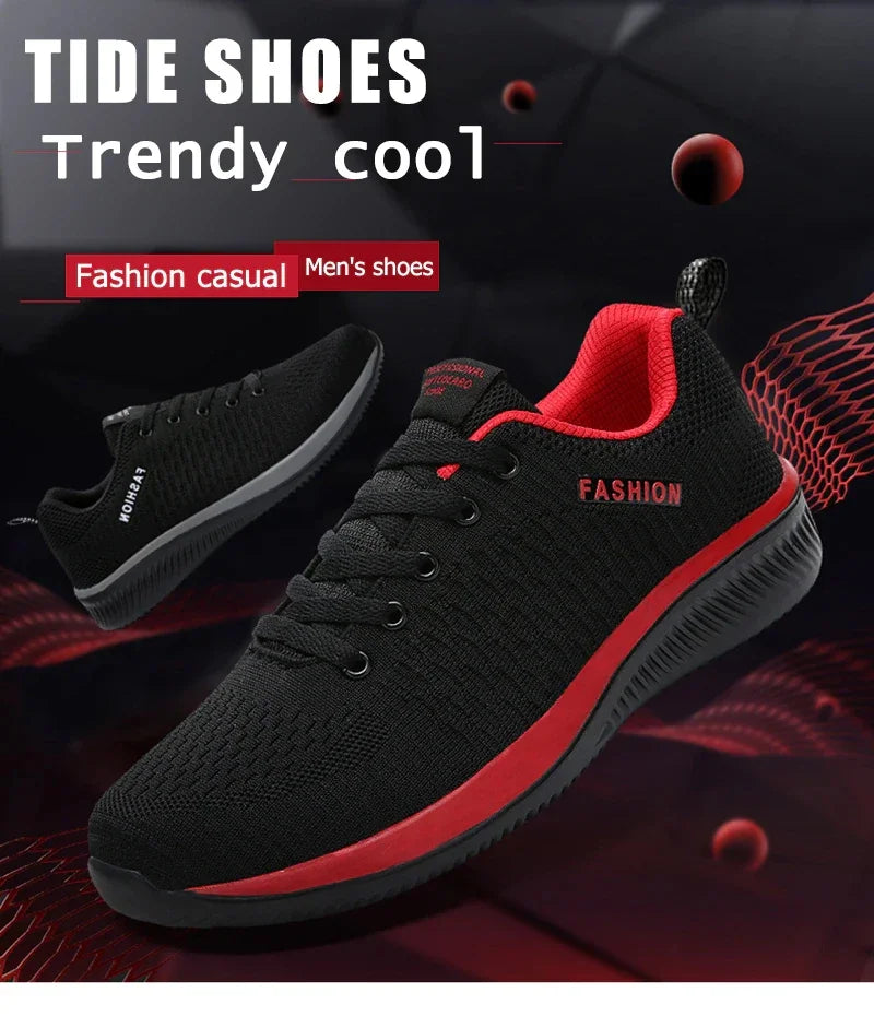 YRZL Sports Shoes for Men Shoes Sneakers Black Shoes Casual Men Knit Sneakers Breathable Athletic Running Walking Gym Shoes.
