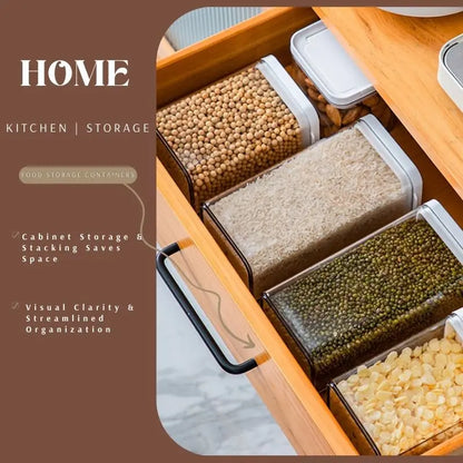 Plastic Storage Container,Sealed Container,kitchen Storage Jars for Grain,Cereal,Pasta,Noodles,Coffee Beans,Leak-proof.