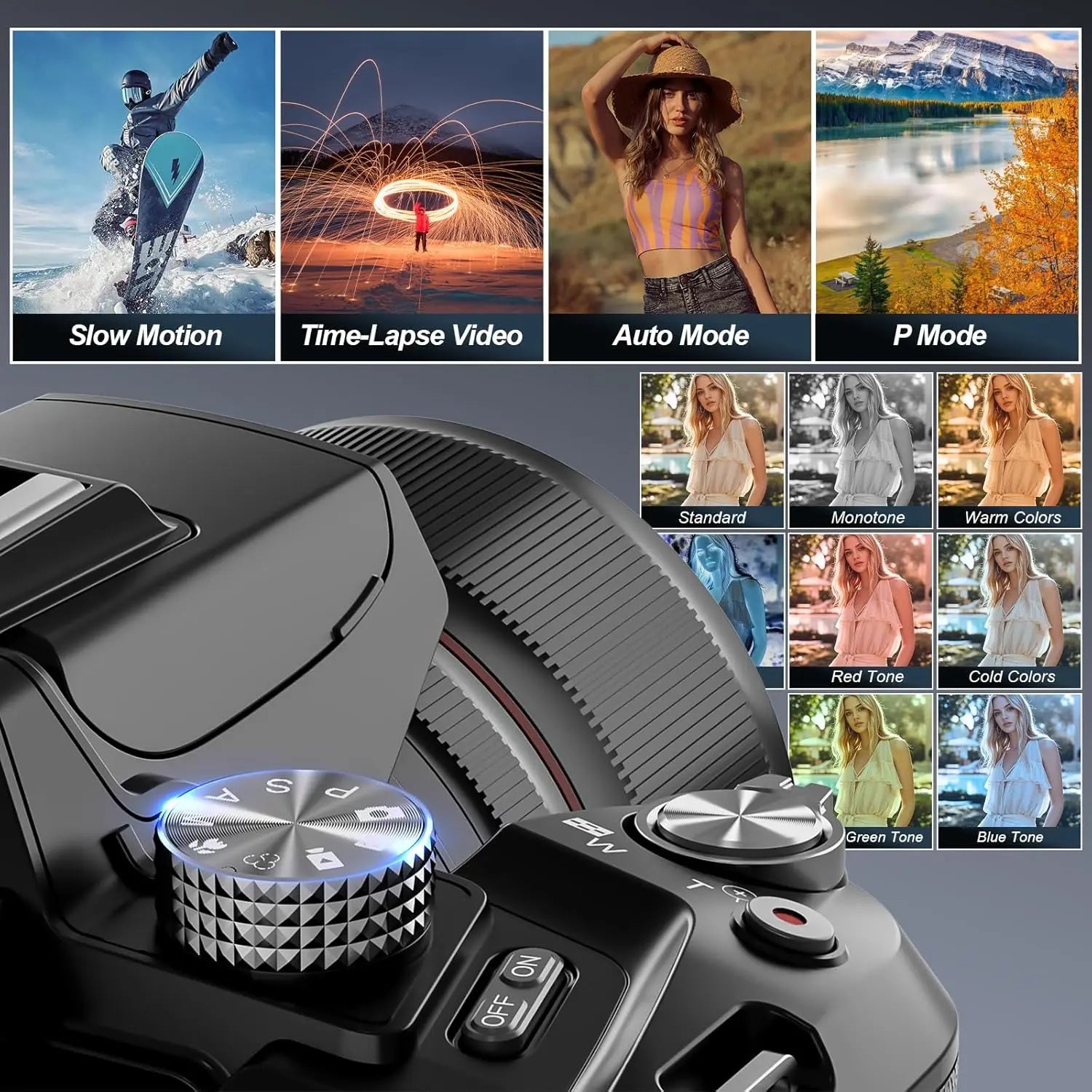 NBD 5K Digital Cameras For Photography, 16X Optical Zoom Camera With WiFi & App Control,64MP Vlogging Camera With 3-inch Screen.