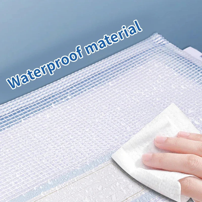 Zipper Mesh Bags A4/A5 Plastic Zipper Bags For Organizing Waterproof Clear Travel Bags Office Supplies Document，color random.