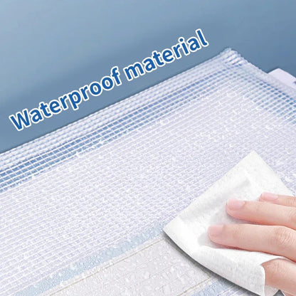Zipper Mesh Bags A4/A5 Plastic Zipper Bags For Organizing Waterproof Clear Travel Bags Office Supplies Document，color random.