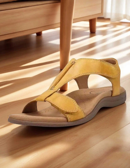 Women Arch Support Sandals Open Toe Sandals Hook and Loop Fastener Flat Sport Sandals Casual Walking Sandals for Party Vacation.