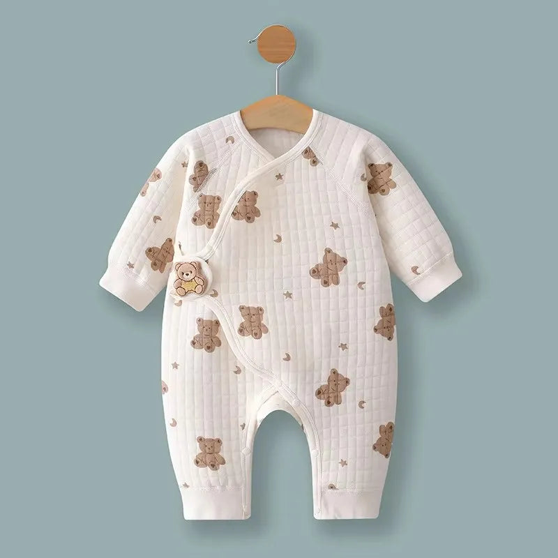 Frühling und Herbst 0-6 Monate Baby Strampler Winter Neugeborene Mädchen Jungen 100 % Baumwolle Kleidung von Langarm Säuglingskleidung Pyjamas.