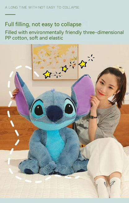 Disney Stitch Angel Stuffed Plush Toy Kawaii Lilo & Stitch Cartoon Plush Doll Stress Relief Pillow Comforting Toy for kids Gifts.