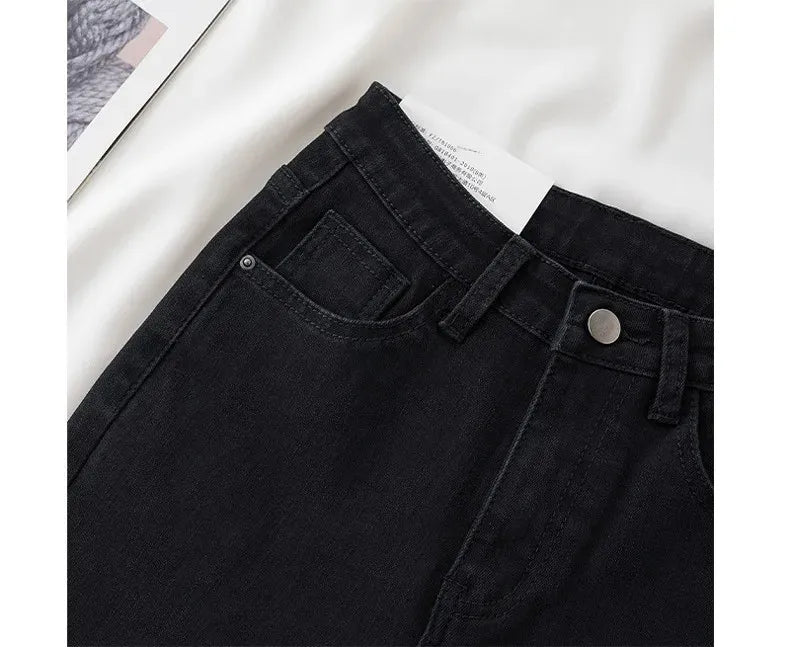 High Waist Slim Fit Jeans Women's Spring Summer Autumn Fashionable Nine Points Elasticity Pencil Pants Tightening And Lengthenin