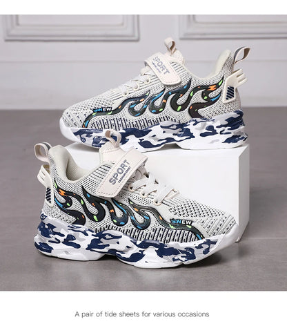 Boys Running Shoes 2022 Design Children Sneakers Mesh Kids Casual Sneakers 7-12 Years Children Sneakers for Boys.