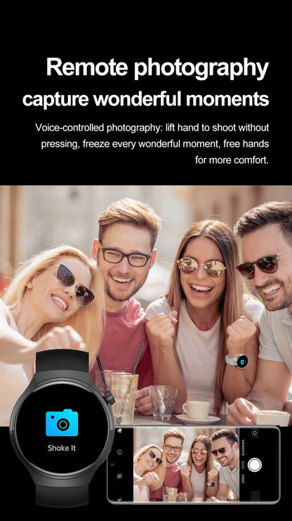 2025 New Watch 4 GT Series Smart Watch Men AMOLED Screen Heart Rate Health Monitoring Bluetooth Call Business Smartwatch Man