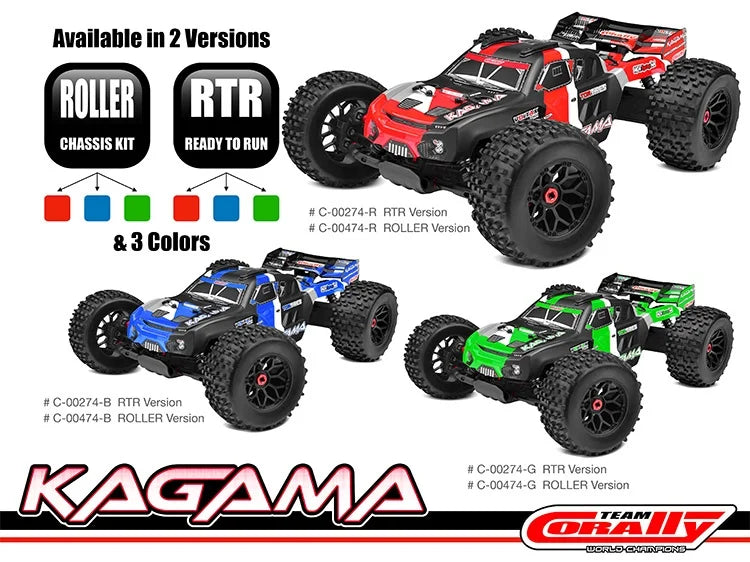 Team Corally Kagama 6s 1/8 4WD RC Cars Remote Control Electric Simulation Racing Card Climbing Off Road Vehicle Model Toy Gift.