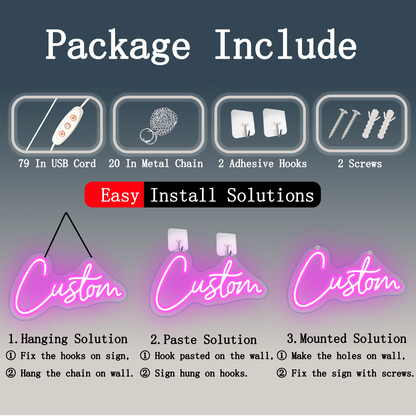 Customizable Led Name Sign Gift for Kid Custom Name Signs Teenage Gift Neon Sign for Wall Decor Bedroom Decor Personalized Gifts.