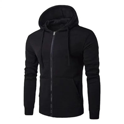 Autumn Men Sweatshirts Long Sleeve Jacket Hoodie Zipper Closure Jacket Male Hoodies Sweatshirt Slim Fit Male Clothing.
