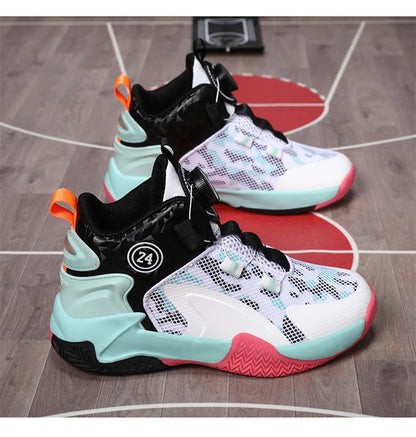 Kids Basketball Shoes Boys Sneakers Non-slip Child Trainer Basket Shoes Outdoor Children Sport Shoes