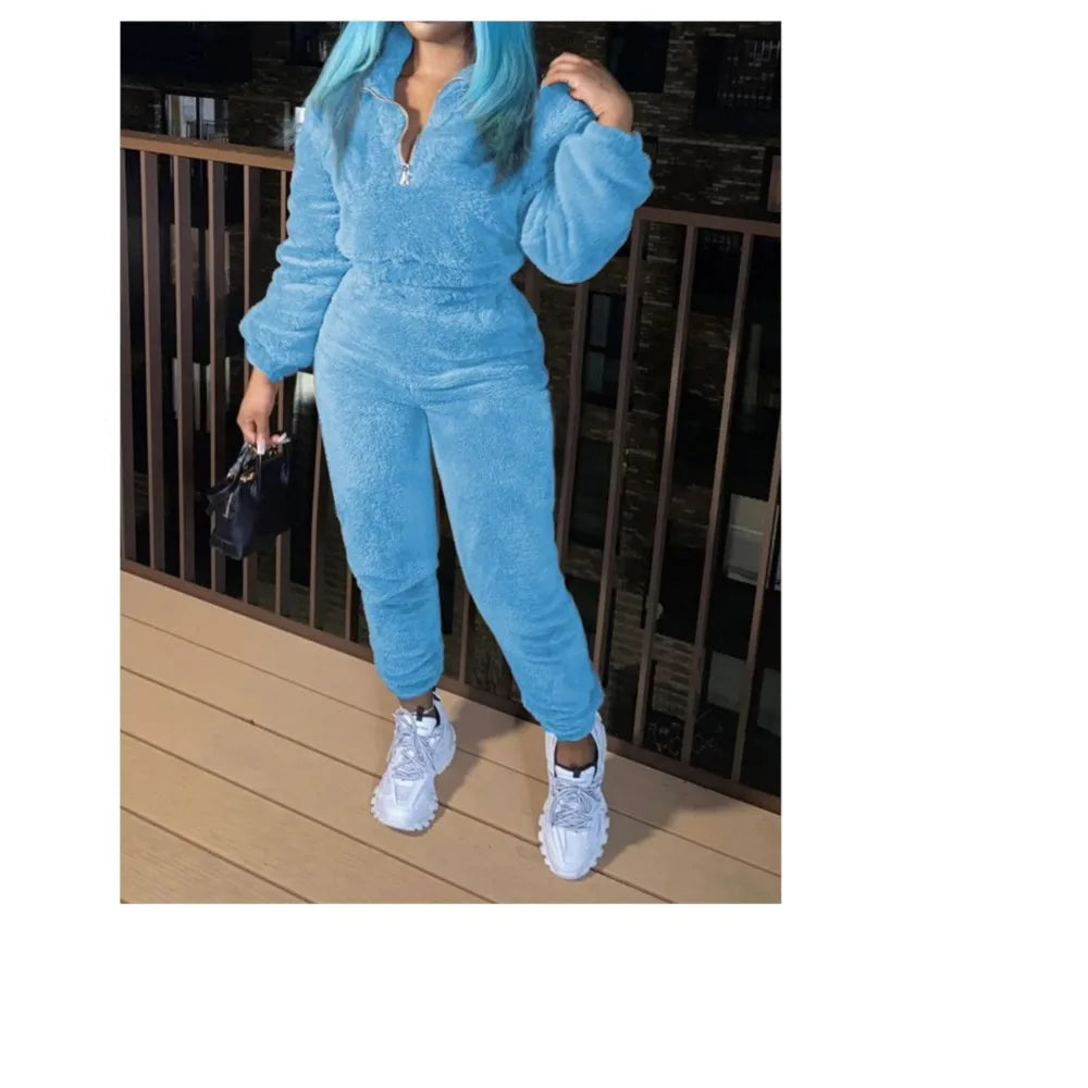 Mode Lässig Einfarbig Plüsch frauen Anzug Herbst Winter Neue Ultra Kurze Jacke Schlank Warme Sport Hosen Mädchen 2-teiliges Set