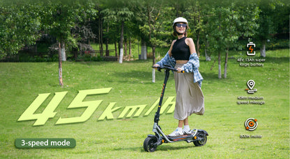 Kukirin A1 Adult Electric Scooter 800W Motor 48V 13Ah Battery Foldable Electric Scooter 10 Inch Vacuum Tires Electric Scooter.