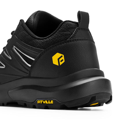 FitVille Men'S Widened Hiking Waterproof Outdoor Work Hiking Shoes With Arch Support To Relieve Heel Pain Lightweight Non-Slip