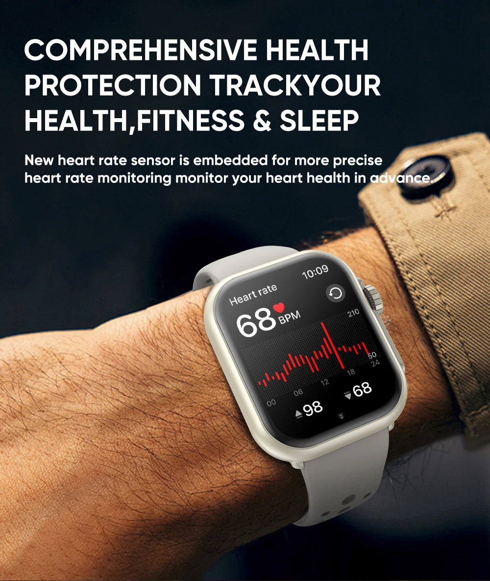 2025 New For Huawei Xiaomi Smart Watch Men Women 1.85-Inch HD AMOLED Full Touch Screen IP68 Waterproof Bluetooth Call SmartWatch.