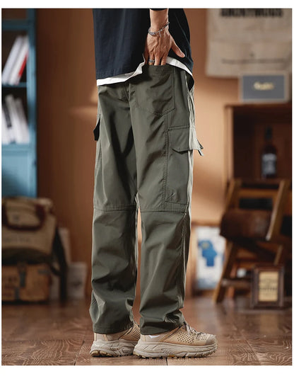 New in Tall Men Cargo Pants Elastic Waist Extra Long Length 115cm Male Waterproof Trousers Lengthened Slim Thin Leg 190cm 200 Cm
