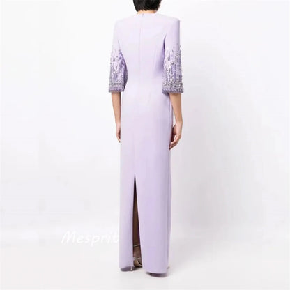 Maßgeschneiderte Ball Mesprit Exquisiter formeller Abend O-Ausschnitt A-Linie Perlen Pailletten S Maßgeschneiderte Anlasskleider Abschlussball Saudi-Arabien.