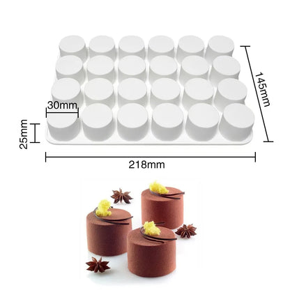 Cylinder Shaped Silicone Mold Soap Mold Chocolate Cookie Covered Sandwich Tool DIY Jelly Pudding Candy Kitchen Cake Baking Pan.