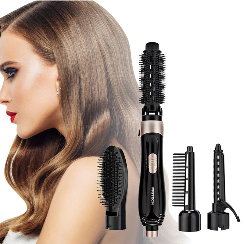 Hot Selling Professional 4-In-1 Hot Air Brush Portable High-Power Curly Hair Hot Air Comb Salon Women'S Styling Tool.