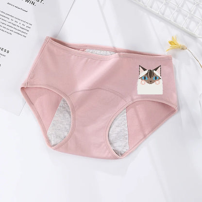 Women's menstrual briefs large flow postpartum water absorption leakproof briefs women's pure cotton menstrual briefs lingerie