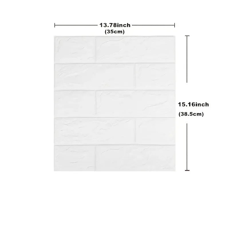 Self-adhesive 1-40pcs 38.5X35cm DIY 3D Wallpaper Retro Brick Pattern Wall Stickers Waterproof Room Decor Foam Home Decoration