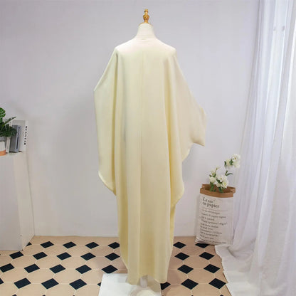 Two Pieces Muslim Abaya Women Jilbab Islamic With Hijab Clothing Dubai Saudi Robe Turkish Modesty Prayer Dresses Loose Kaftans.