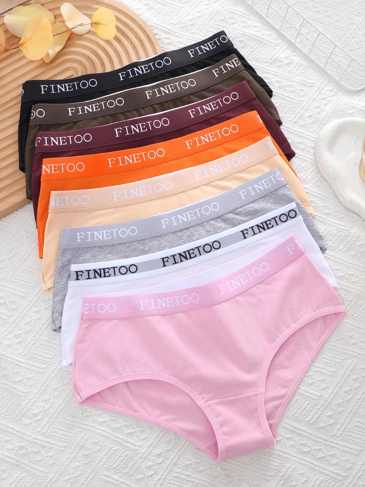 6Pcs Cotton Letter Belt Underwear for Women Sexy Breathable Low Waist Briefs Female Solid Stretch Lingerie Casual Sports Panties.