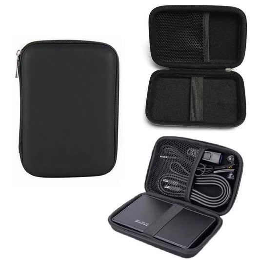 2.5 Inch HDD Box Bag Case Portable Hard Drive Bag for External Portable HDD hdd box case Cable storage Bag Protection Black/Blue.
