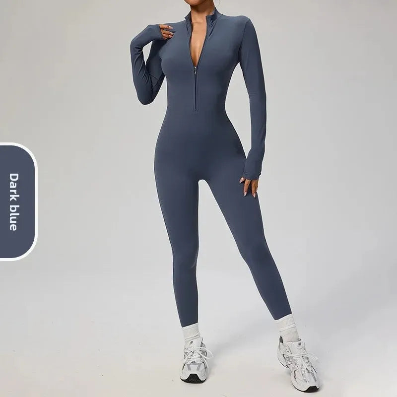 Tianyi High-Intensity Fitness Long-Sleeve Yoga Bodysuit Sensation Tight-Fitting Sportswear for Women Made in China