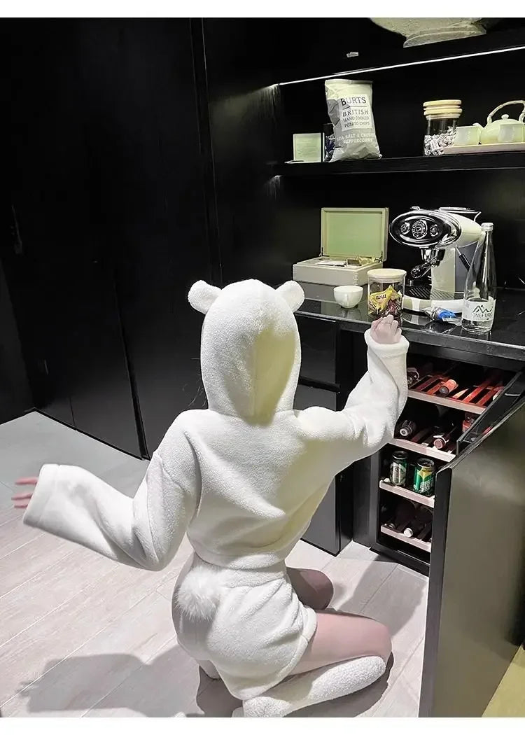 Stylish Pajama Sets for Women Kawaii Girls Autumn Winter Clothing Japan Style Long Sleeve Shorts Young Students Home Casual Soft.