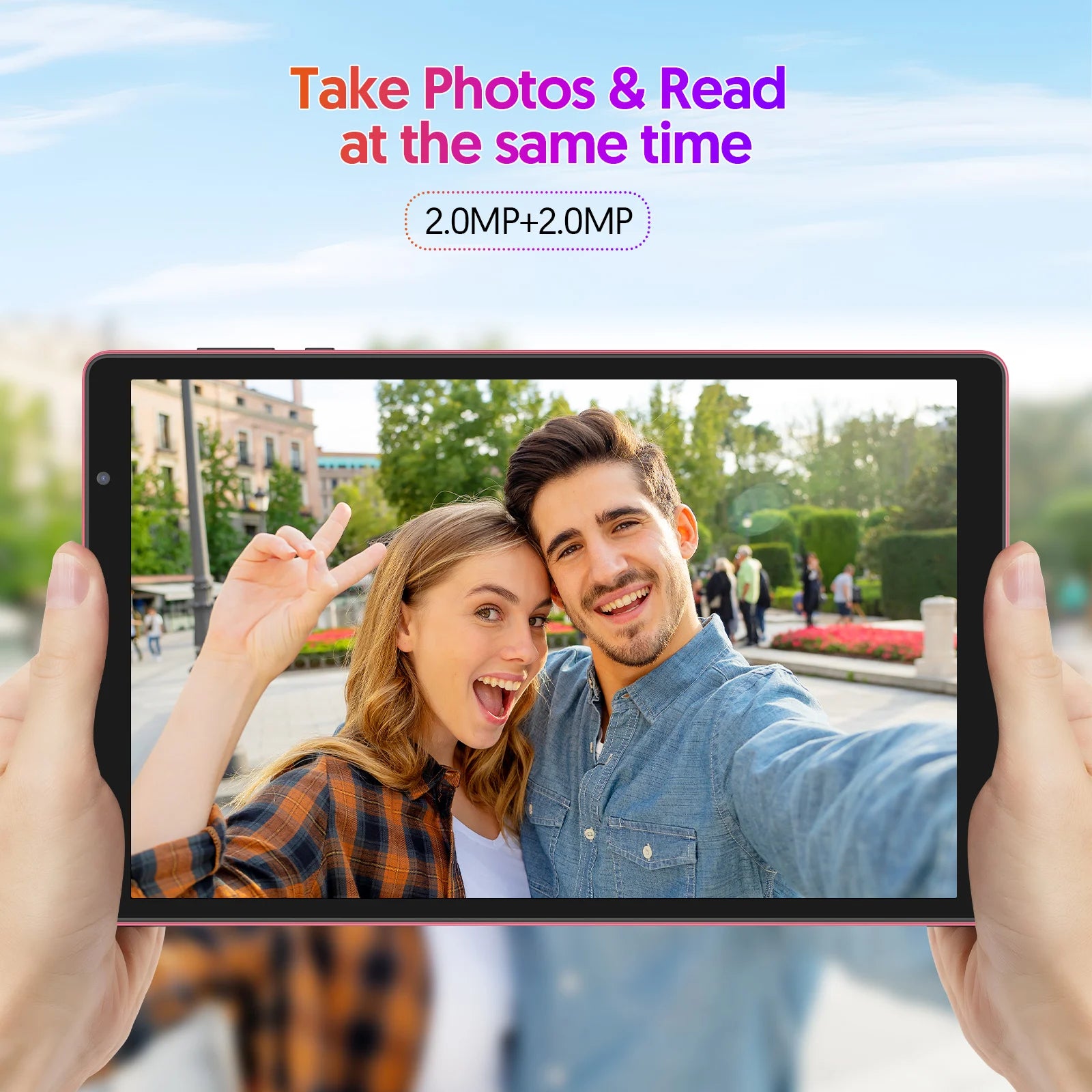 BAKEN 10-inch Android 14 Tablet, Quad-core Processor, 32GB Storage, Wi-Fi 6, Bluetooth, USB-C Port, Google Play Store (GMS).