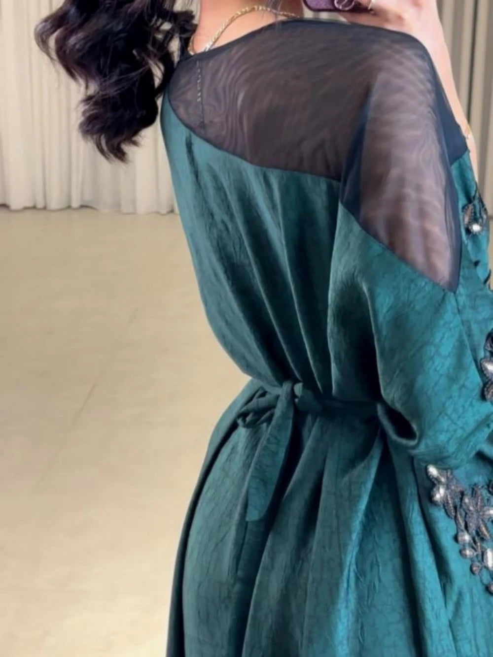 Charming Muslim O Neck Evening Dress Classy Embroidery Kaftan Straight Hot Sale Women Prom Gown Gorgeous Cocktail Arabic Wear.