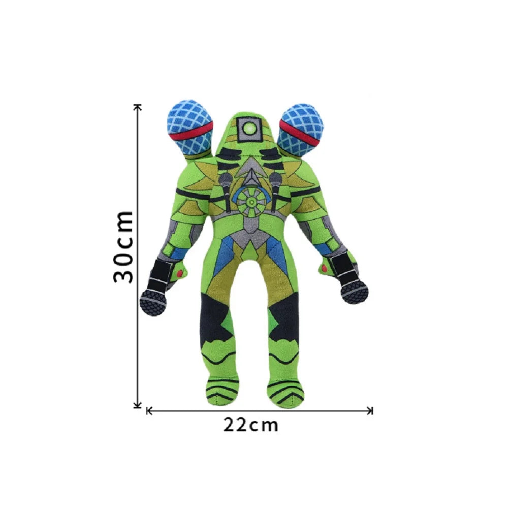 2025 new Skibidi Toilet Clockman Titan TV Man Speakerman Plush Horror Game Cartoon Stuffed Doll Kids Birthday Christmas Gifts.